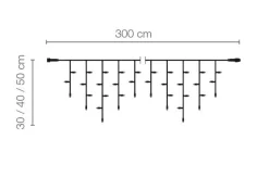 Icicle-Light LED Transparente 300 X 50 Cm IP20