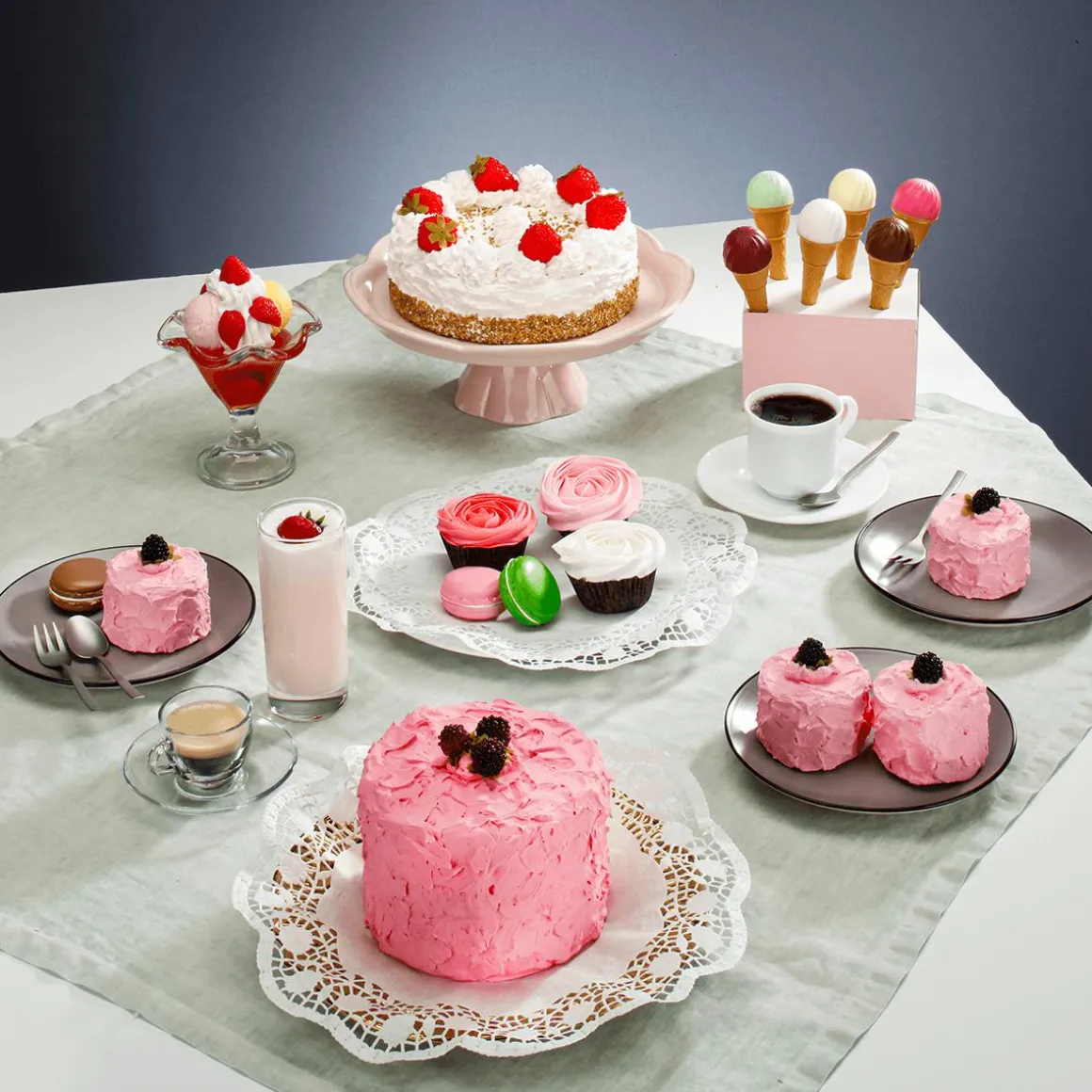 Imitación De Helado Con Gofre, 12 Piezas