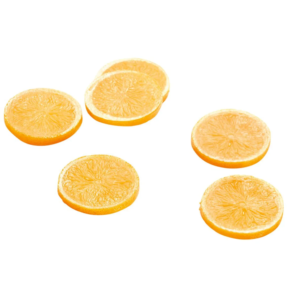Imitación De Rodajas De Naranja, 6 Piezas
