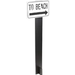 Indicador De Caminos Beach (playa) Blanco Y Negro Altura 120 Cm