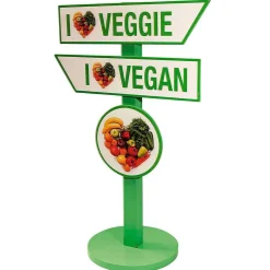 Indicador De Caminos "Veggie & Vegan" (Vegetariano Y Vegano) Altura 80 Cm