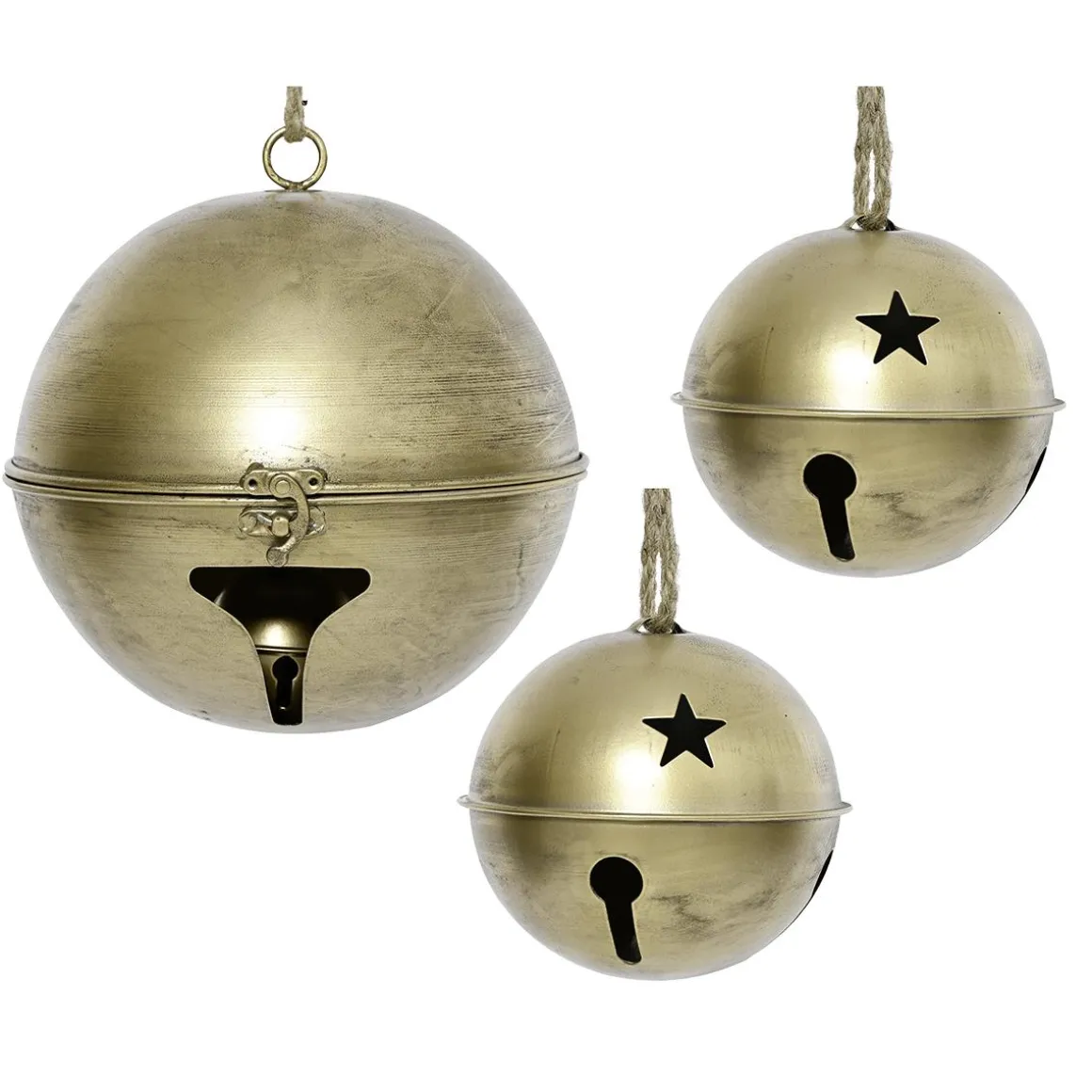 Juego De 3 Campanas Decorativas De Hierro
