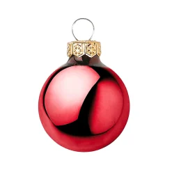 Juego De Bolas De Navidad De Cristal 9 Piezas En Caja Rojo
