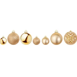 Juego De Bolas De Navidad XXL 100pcs Oro 3 - 6 Cm Ø