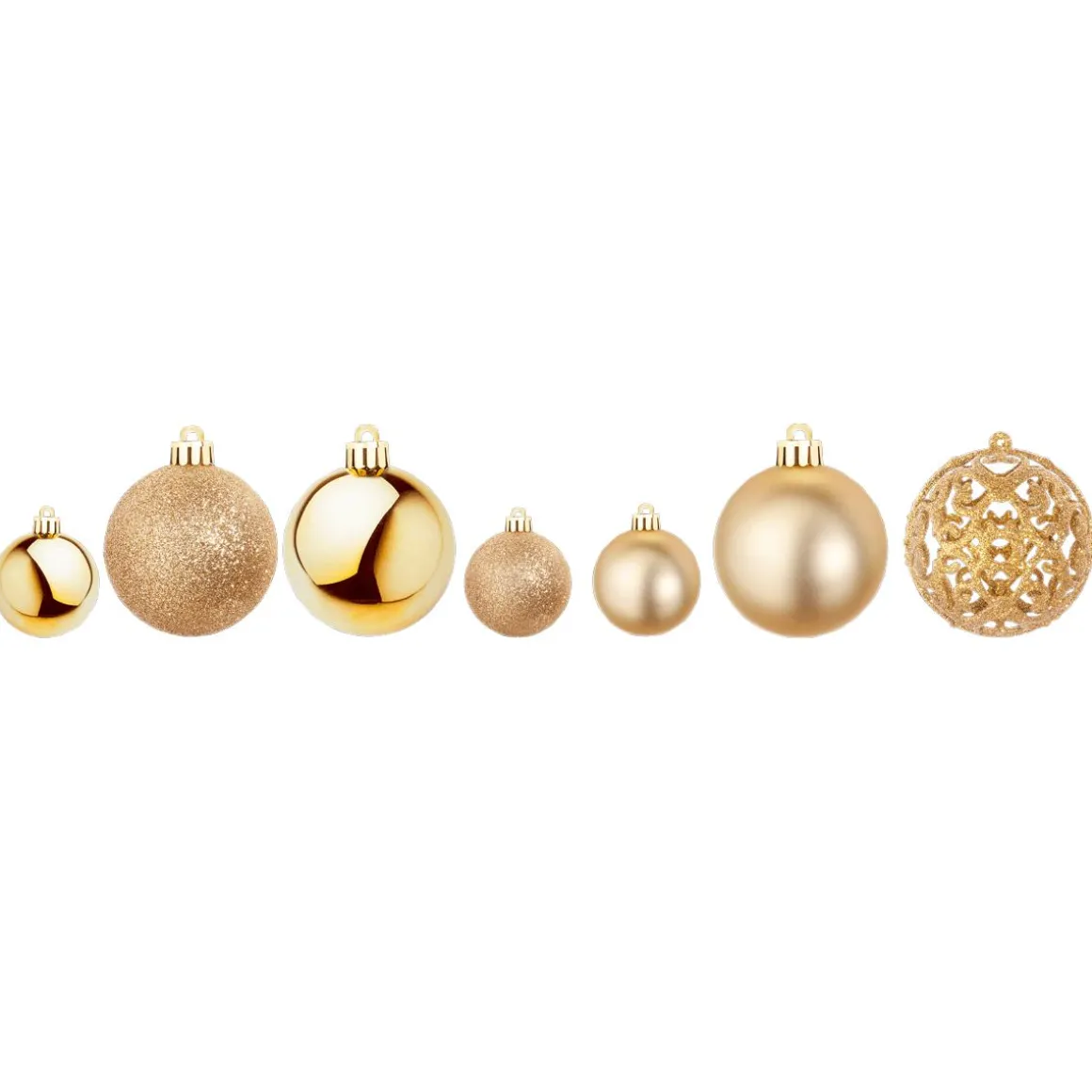 Juego De Bolas De Navidad XXL 100pcs Oro 3 - 6 Cm Ø