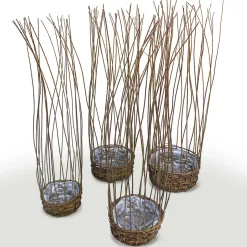 Juego De Cestas De Mimbre 4pcs.