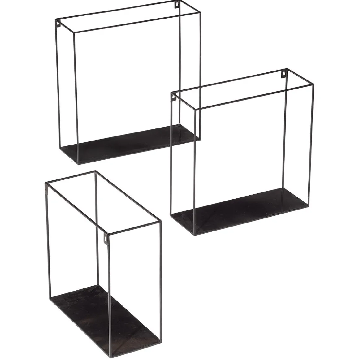 Juego De Estanterías Colgantes 3 Piezas Negro