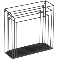 Juego De Estanterías Colgantes 3 Piezas Negro