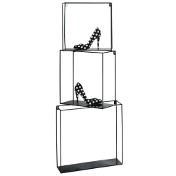 Juego De Estanterías Colgantes 3 Piezas Negro