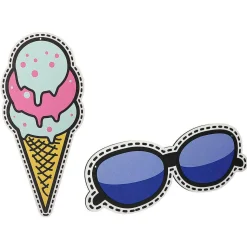 Juego De Expositores Arte Pop "Hielo Y Gafas De Sol"
