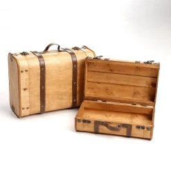 Juego De Maletas Deco 2 Piezas 18 X 29 X 40 Cm Beige