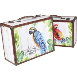 Juego De Maletas Decorativo Paraíso 2 Piezas