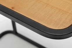 Juego De Mesa 2 Piezas Metal Madera De Abeto