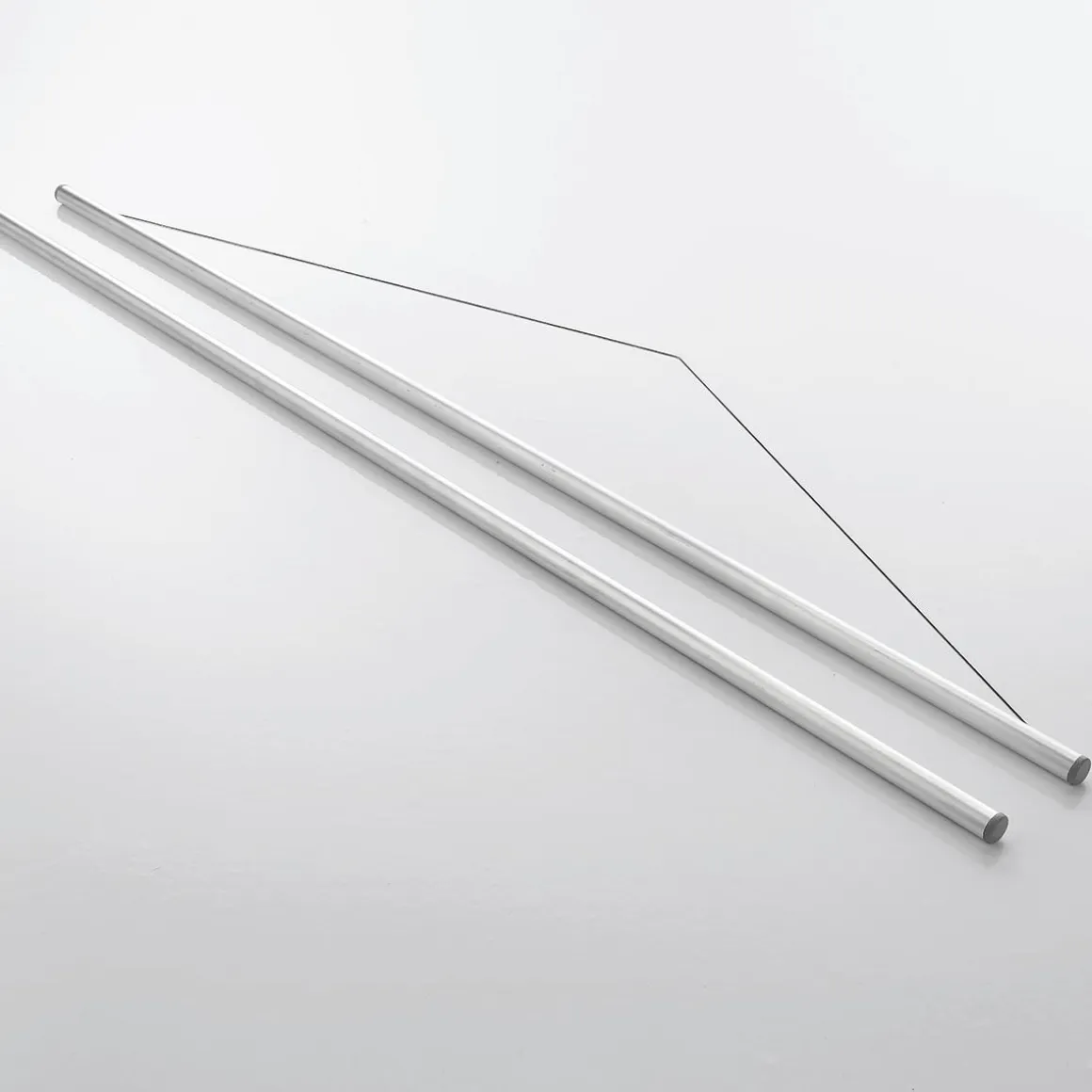 Juego De Varillas De Suspensión Para Banderolas De Tela De Aluminio, 75 Cm 2 Piezas.