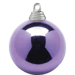 Lavanda, Bolas De Navidad Brillantes De Plástico Ignífugo, 6 Cm Ø - 24 Uds.