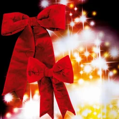Lazo De Navidad De Terciopelo Rojo Longitud 110 Cm