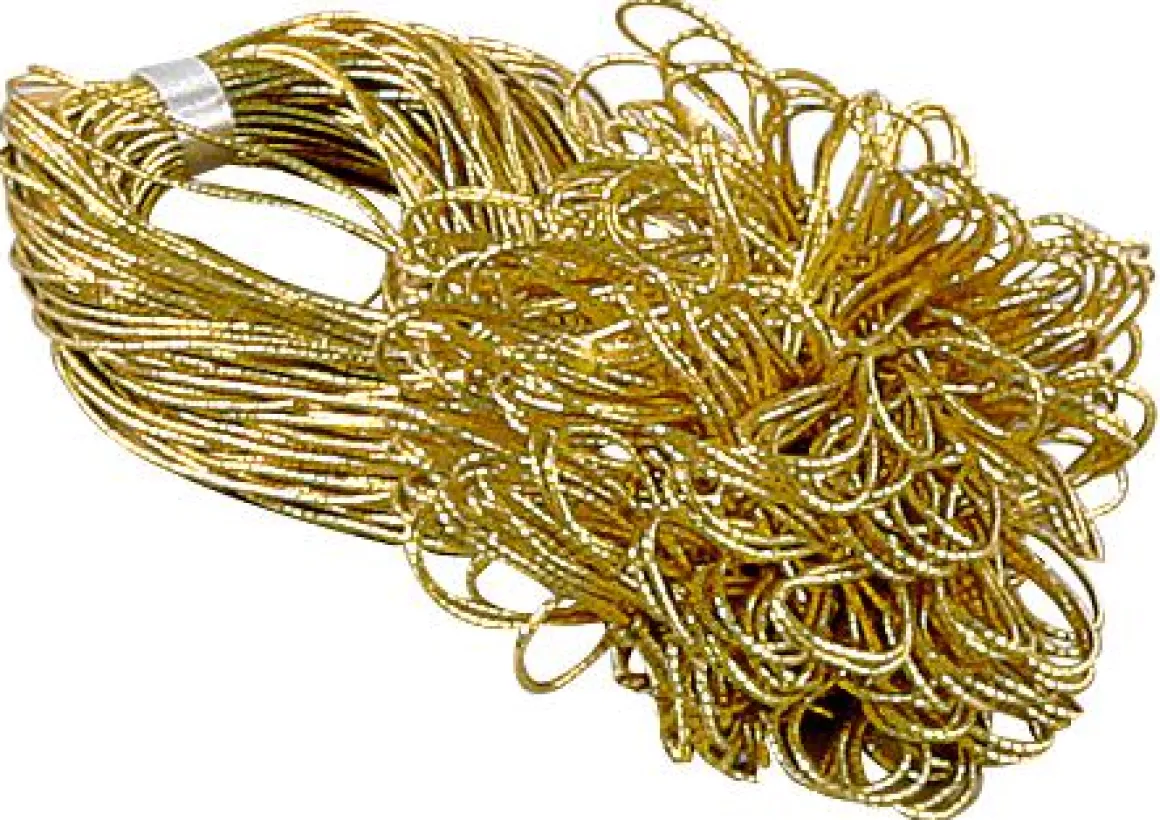 Lazo Decorativo Dorado Longitud 40 Cm, 100 Piezas