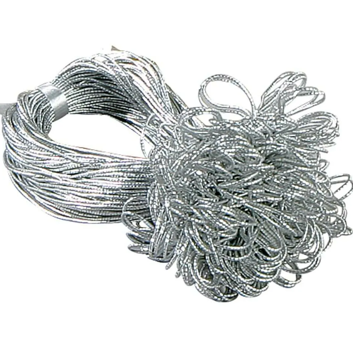Lazo Decorativo Plateado Longitud 25 Cm, 100 Piezas