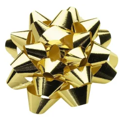 Lazos Decorativos Dorados Para Pegar Ø 10 Cm , 25 Piezas