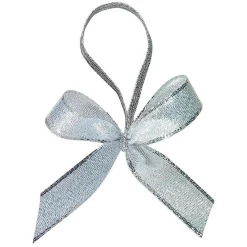 Lazos Decorativos Plateado 20 Cm, 100 Piezas