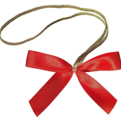 Lazos Decorativos Rojo/dorado 40 Cm, 100 Piezas
