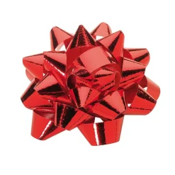 Lazos Decorativos Rojos Para Pegar Ø 6 Cm , 25 Piezas