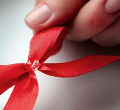 Lazos Decorativos Rojos Para Pegar, 100 Piezas
