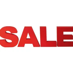 Letras "SALE" (Venta) 3D De Espuma De Poliestireno, Altura 40 Cm