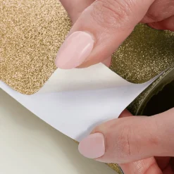 Lámina Adhesiva De Purpurina De Color Champán Rollo De 50 Cm X 5 M