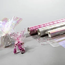 Lámina De Plástico Para Regalo Con Adornos Navideños 70 Cm, 100 M