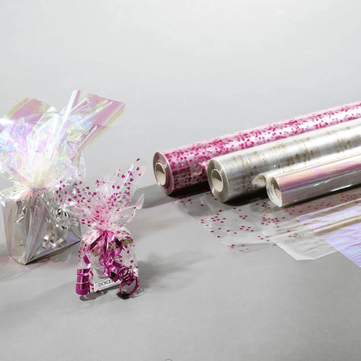 Lámina De Plástico Para Regalo Con Adornos Navideños 70 Cm, 100 M