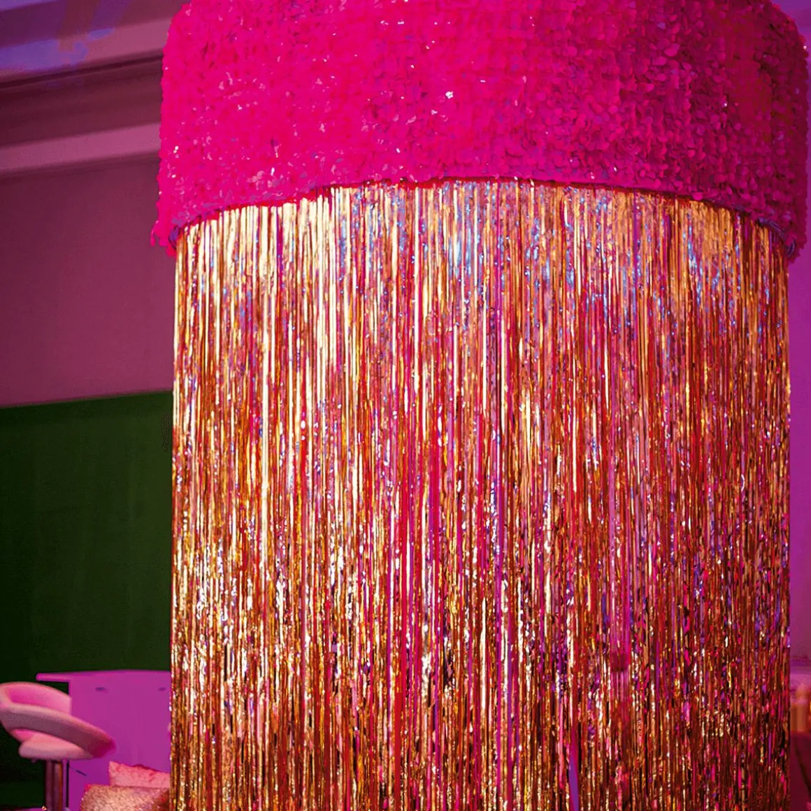 Lámina Metálica Troquelada De 90 Cm De Ancho, Rosa