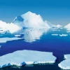 Lona XXL "Témpanos De Hielo En El Mar Polar" De Lona De Camión Ignífuga 300 X 400 Cm