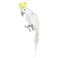 Loro Deco Cacatúa Crestada Amarilla 11 X 45 Cm