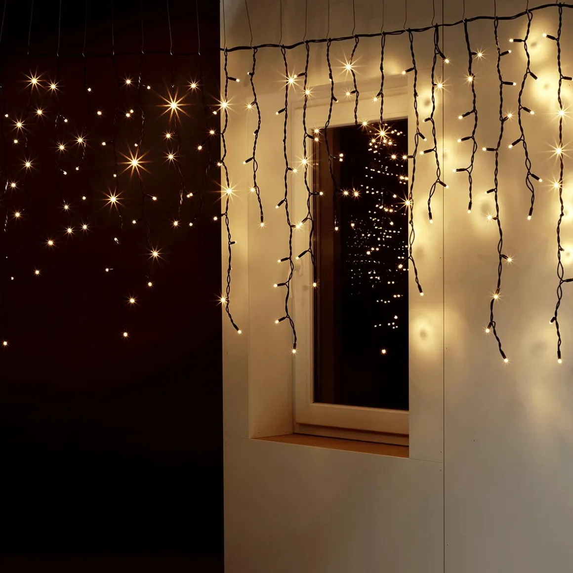 Luz Icicle Light LED Para Uso Profesional Sistema IP67, 228 LED, 300 X 100 Cm, Sin Cable