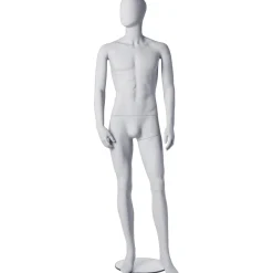 Maniquí De Caballero De Pie Blanco Mate