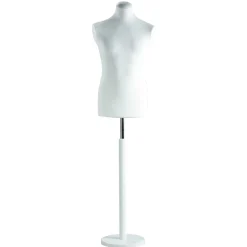 Maniquí De Costura De Hombre, 78 Cm, Color Blanco/blanco