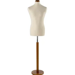 Maniquí De Costura De Hombre, Busto De 78 Cm, Color Crudo/nuez