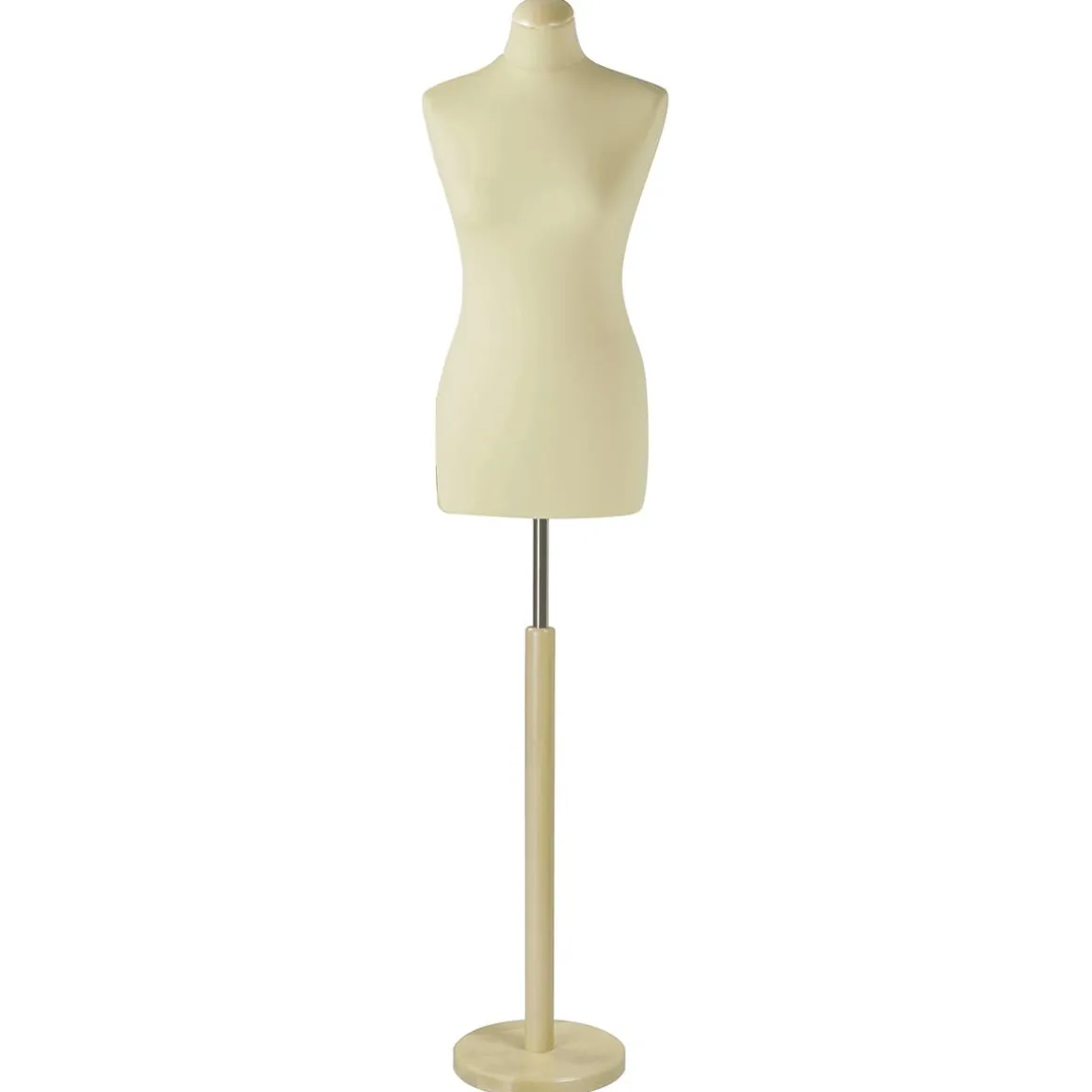 Maniquí De Costura De Mujer, Busto De 72 Cm, Color Crudo/roble Claro