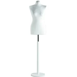Maniquí De Costura De Mujer, 72 Cm, Color Blanco/blanco
