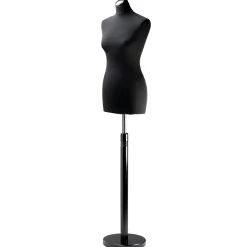 Maniquí De Costura De Mujer, Busto De 72 Cm, Color Negro/negro