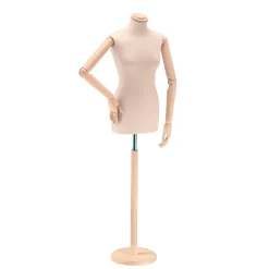 Maniquí De Costura De Mujer, Busto De 72 Cm, Color Crudo/roble Claro