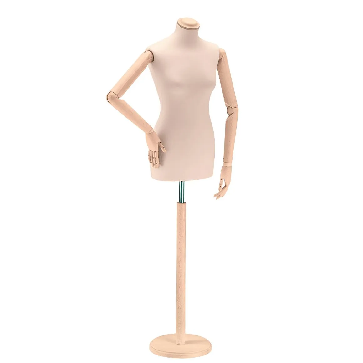 Maniquí De Costura De Mujer, Busto De 72 Cm, Color Crudo/roble Claro