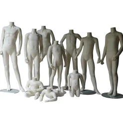 Maniquí Infantil Para Escaparate Sin Cabeza, Blanco, 2 Años