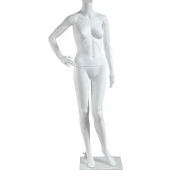 Maniquí Mujer Sin Cabeza De Pie Blanco