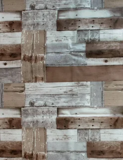 Mantel De Hule Lavable "Beach-Wood", Vendido Por Metro 140 Cm De Ancho
