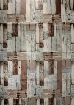 Mantel De Hule Lavable "Beach-Wood", Vendido Por Metro 140 Cm De Ancho