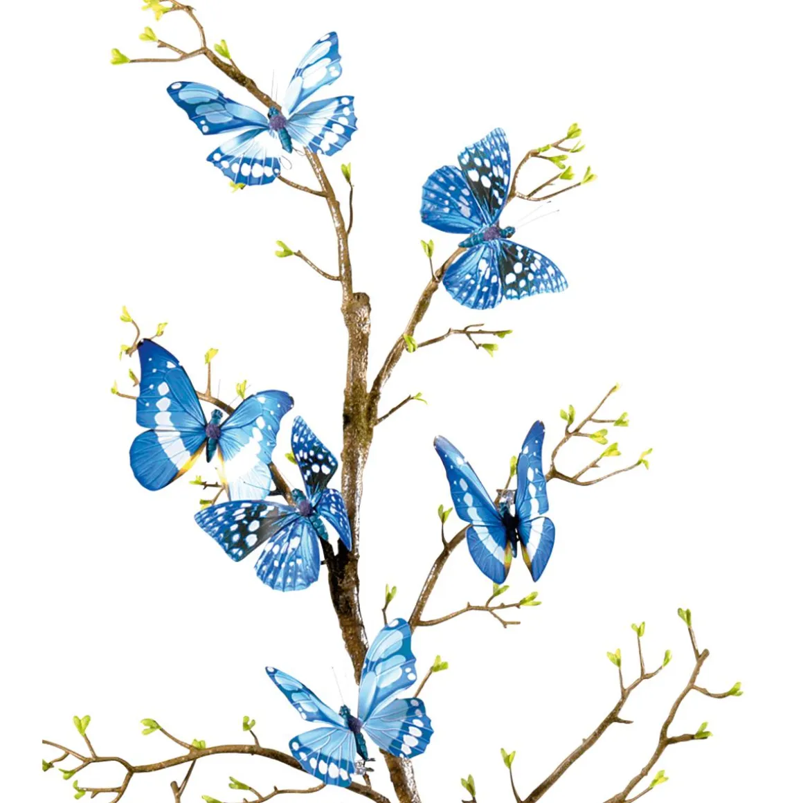 Mariposas Decorativas, 10 Cm, Color Azul, 6 Piezas