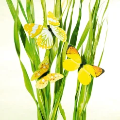 Mariposas Decorativas, 10 Cm, Color Amarillo, 6 Piezas
