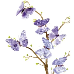 Mariposas Decorativas, 10 Cm, Color Morado, 6 Piezas